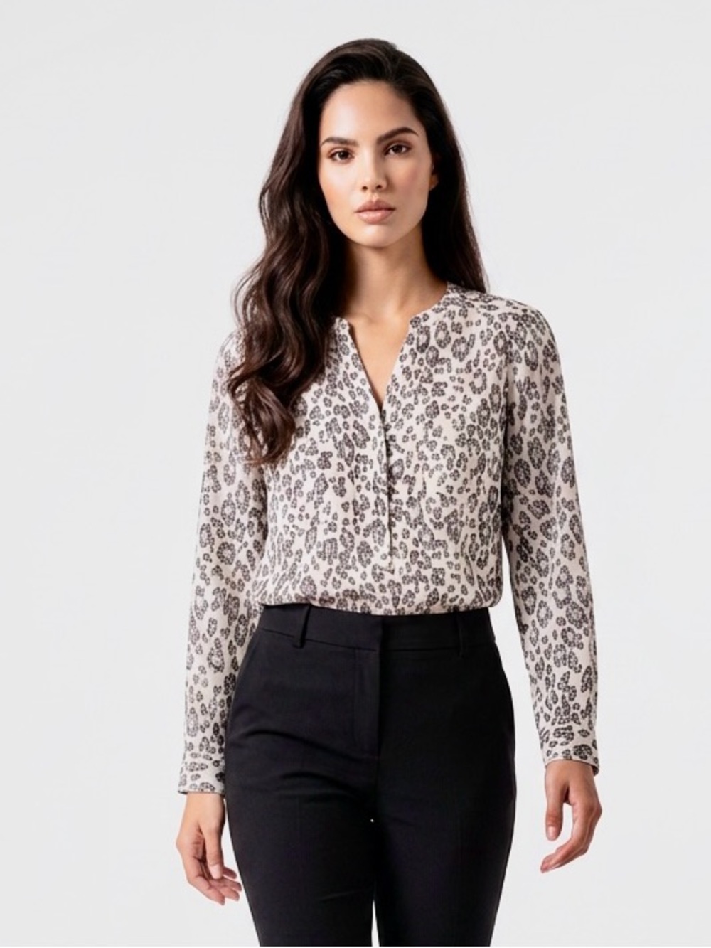 JOIE Silk Modern Animal Printed Top - Small